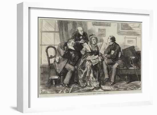 The Elections for the School Boards, Canvassing a Lady Voter-Frederick Barnard-Framed Giclee Print