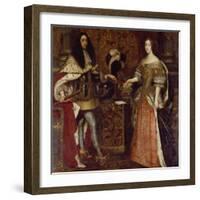 The Elector Ferdinand Maria and His Wife Henriette Adelaide. Mid-17th Century-Sebastiano Bombelli-Framed Giclee Print