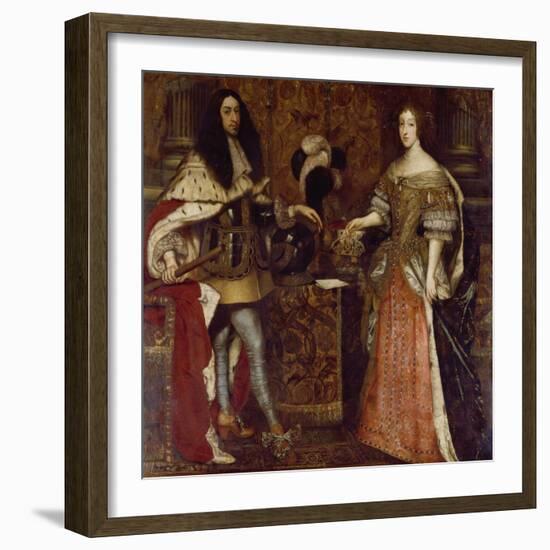 The Elector Ferdinand Maria and His Wife Henriette Adelaide. Mid-17th Century-Sebastiano Bombelli-Framed Giclee Print
