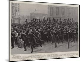 The Electoral Reform Riots in Brussels, Gendarmes Charging the Mob in the Place De Louvain-Joseph Nash-Mounted Giclee Print