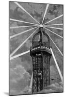 The Electric Light on Top of the Eiffel Tower, Paris, 1889-null-Mounted Giclee Print