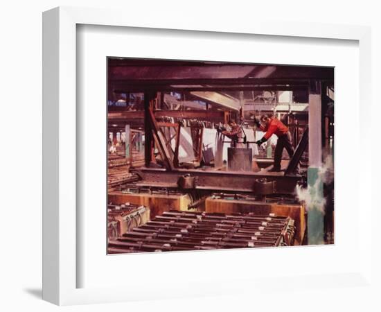 The Electrolytic Cell House (Colour Litho)-Terence Cuneo-Framed Giclee Print