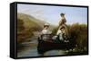 The Elegant Boating-Walter Field-Framed Stretched Canvas