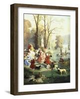 The Elegantes at Versailles-Jules Achille Noel-Framed Giclee Print