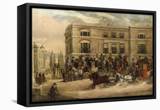 The Elephant and Castle, Brighton Road, London-J.C. Maggs-Framed Stretched Canvas