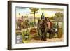 The Elephant as Draught Animal, C1900-null-Framed Giclee Print