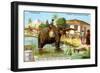 The Elephant as Postman, C1900-null-Framed Giclee Print