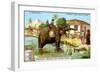 The Elephant as Postman, C1900-null-Framed Giclee Print