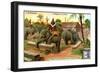 The Elephant at Work, C1900-null-Framed Giclee Print