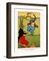 The Elephant Grabbed The Alligator-Elmer Rache-Framed Art Print