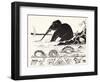 The Elephant's Child Having His Nose Pulled by the Crocodile-Rudyard Kipling-Framed Premium Giclee Print