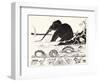 The Elephant's Child Having His Nose Pulled by the Crocodile-Rudyard Kipling-Framed Premium Giclee Print