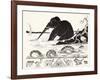 The Elephant's Child Having His Nose Pulled by the Crocodile-Rudyard Kipling-Framed Giclee Print