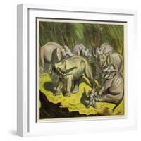 The Elephant That Lost its Tail-Ernest Henry Griset-Framed Giclee Print