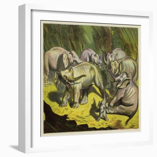 The Elephant That Lost its Tail-Ernest Henry Griset-Framed Giclee Print