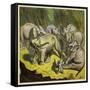 The Elephant That Lost its Tail-Ernest Henry Griset-Framed Stretched Canvas