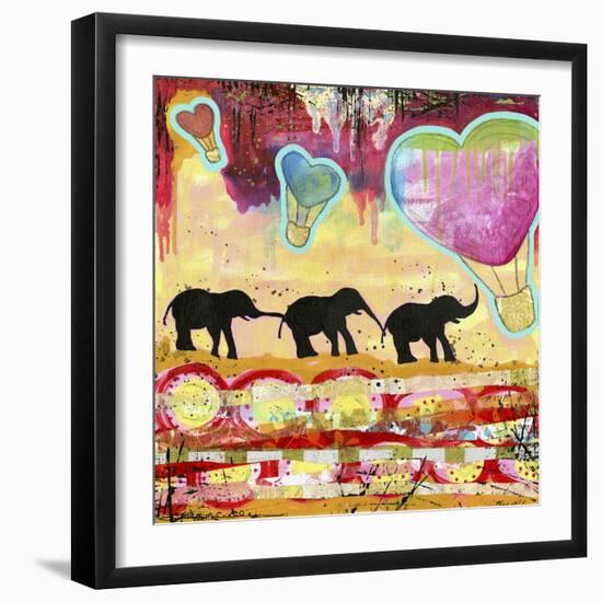 The Elephant Walk-Jennifer McCully-Framed Giclee Print