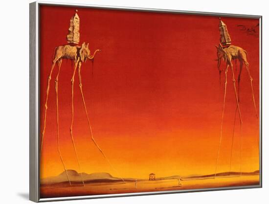 The Elephants, c.1948-Salvador Dalí-Framed Art Print