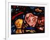 The Elephants Leave Noah's Ark, from the Noah Window, Stained Glass-null-Framed Giclee Print