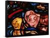 The Elephants Leave Noah's Ark, from the Noah Window, Stained Glass-null-Framed Stretched Canvas