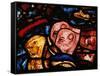 The Elephants Leave Noah's Ark, from the Noah Window, Stained Glass-null-Framed Stretched Canvas