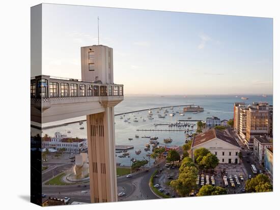 The Elevador Lacerda Which Links Salvador Da Bahia's Cidade Alta with Cidade Baixa, Pelourinho, Sal-Peter Adams-Stretched Canvas
