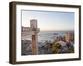 The Elevador Lacerda Which Links Salvador Da Bahia's Cidade Alta with Cidade Baixa, Pelourinho, Sal-Peter Adams-Framed Photographic Print