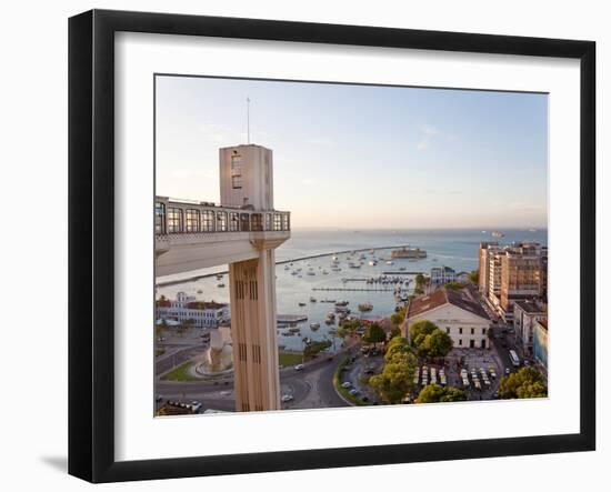 The Elevador Lacerda Which Links Salvador Da Bahia's Cidade Alta with Cidade Baixa, Pelourinho, Sal-Peter Adams-Framed Photographic Print