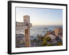 The Elevador Lacerda Which Links Salvador Da Bahia's Cidade Alta with Cidade Baixa, Pelourinho, Sal-Peter Adams-Framed Photographic Print