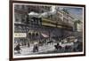 The Elevated Railway, Third Avenue, New York, 1879-null-Framed Giclee Print