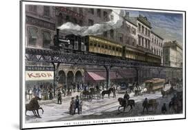 The Elevated Railway, Third Avenue, New York, 1879-null-Mounted Giclee Print