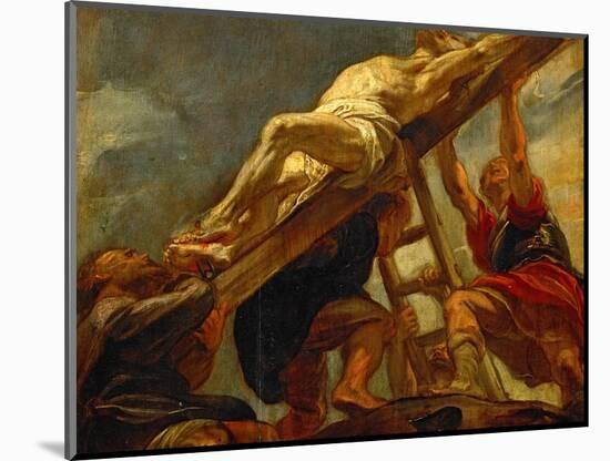The Elevation of the Cross, Sketch for the Ceiling of the Church of the Jesuits in Antwerp-Peter Paul Rubens-Mounted Giclee Print