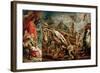 The Elevation of the Cross (Sketch for the Triptyc)-Peter Paul Rubens-Framed Giclee Print