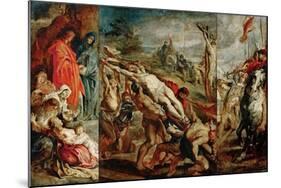 The Elevation of the Cross (Sketch for the Triptyc)-Peter Paul Rubens-Mounted Giclee Print