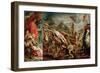 The Elevation of the Cross (Sketch for the Triptyc)-Peter Paul Rubens-Framed Giclee Print