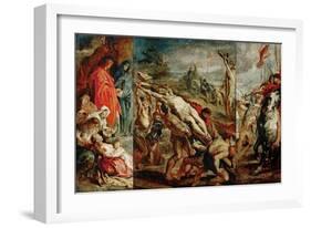 The Elevation of the Cross (Sketch for the Triptyc)-Peter Paul Rubens-Framed Giclee Print