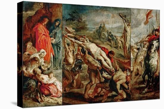 The Elevation of the Cross (Sketch for the Triptyc)-Peter Paul Rubens-Stretched Canvas