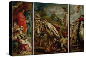 The Elevation of the Cross, Sketch for the Triptych Painted in 1609-1610 for the Church-Peter Paul Rubens-Stretched Canvas