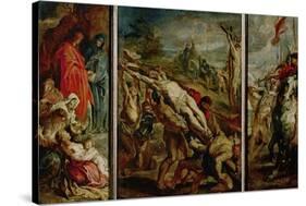 The Elevation of the Cross, Sketch for the Triptych Painted in 1609-1610 for the Church-Peter Paul Rubens-Stretched Canvas