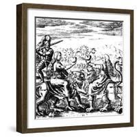 The Eleventh Key of Basil Valentine, Legendary 15th Century German Monk and Alchemist, 1651-null-Framed Giclee Print