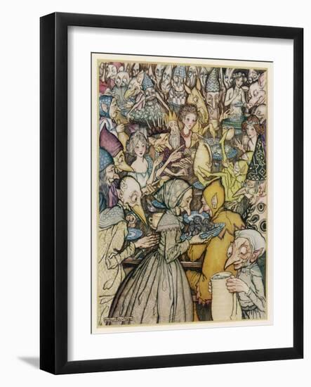 The Elfin Hill-Arthur Rackham-Framed Art Print