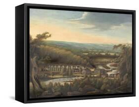 The Eli Whitney Gun Factory, c.1826-8-William Giles Munson-Framed Stretched Canvas