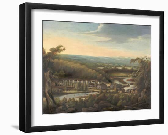 The Eli Whitney Gun Factory, c.1826-8-William Giles Munson-Framed Giclee Print