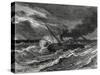 The 'Elise' the First Steamboat Travelling from England to France Is Caught Up in a Storm at Sea-null-Stretched Canvas