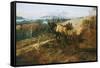 The Elk-Charles Marion Russell-Framed Stretched Canvas