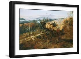 The Elk-Charles Marion Russell-Framed Art Print