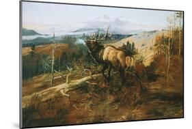 The Elk-Charles Marion Russell-Mounted Art Print
