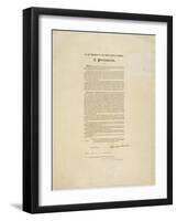 The Emancipation Proclamation. Abraham Lincoln Declares All Slaves in the United States Free-Abraham Lincoln-Framed Giclee Print