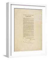 The Emancipation Proclamation. Abraham Lincoln Declares All Slaves in the United States Free-Abraham Lincoln-Framed Giclee Print