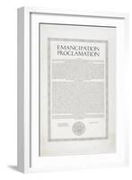 The Emancipation Proclamation. Abraham Lincoln Declares All Slaves in the United States Free-null-Framed Giclee Print